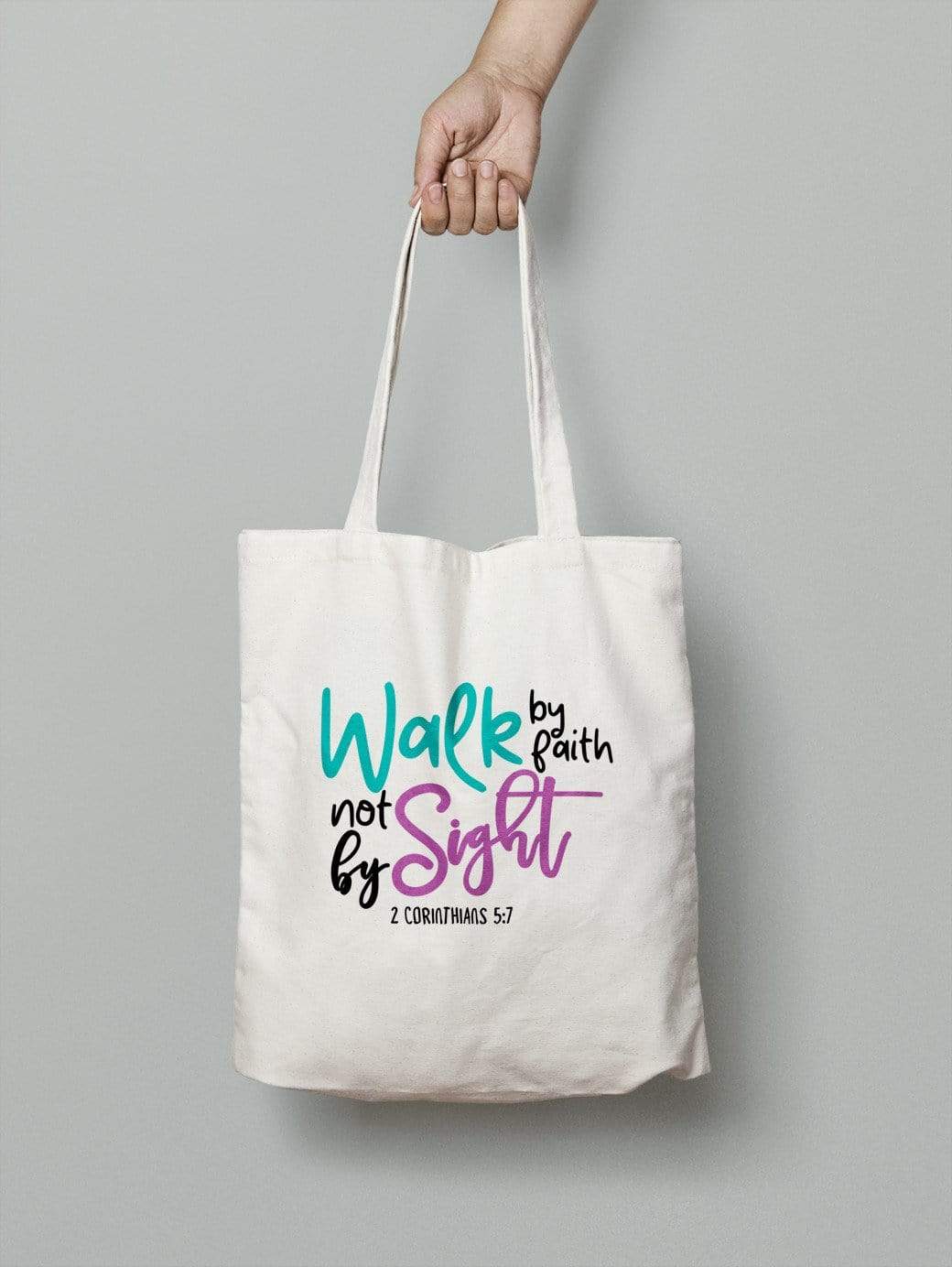Walk By Faith Not By Sight Tote Bag  Christian Tote Bags - Corinthian's  Corner