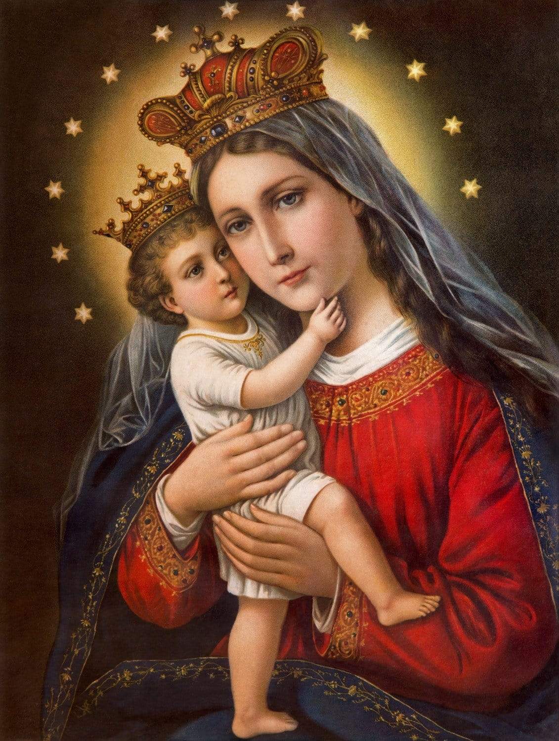 Madonna Child Jesus Portrait - Premium Photographic Print with ...