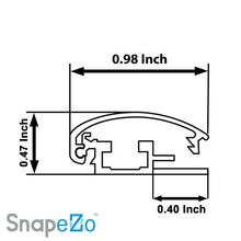Load image into Gallery viewer, A2 Black SnapeZo® Return Snap Frame - 1&quot; Profile