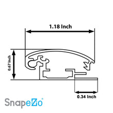 Load image into Gallery viewer, 15x30 White SnapeZo® Snap Frame - 1.2&quot; Profile
