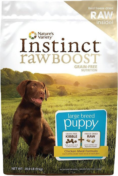 instinct raw boost dog food 20 lb