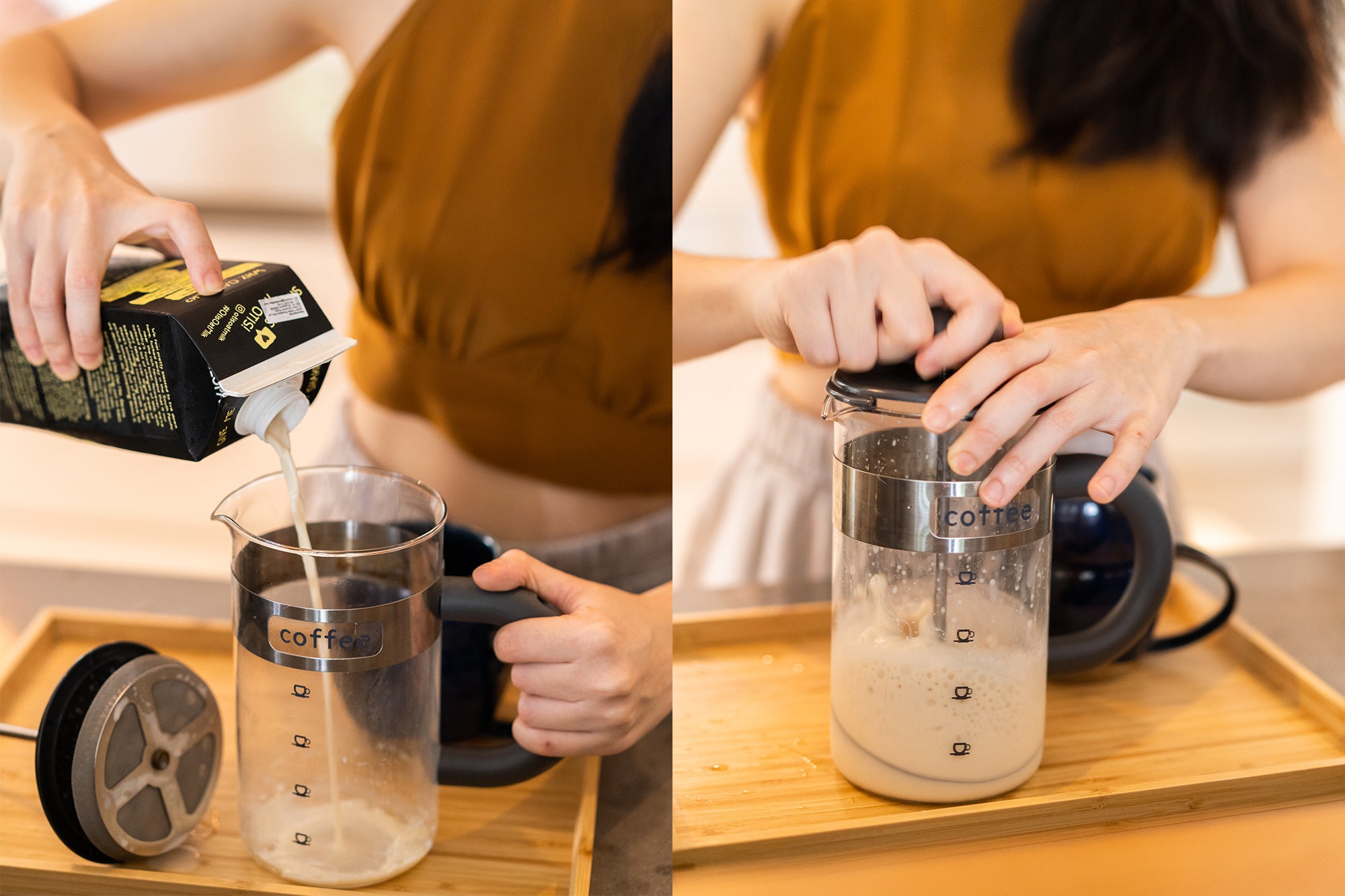 oat milk frother french press alternative