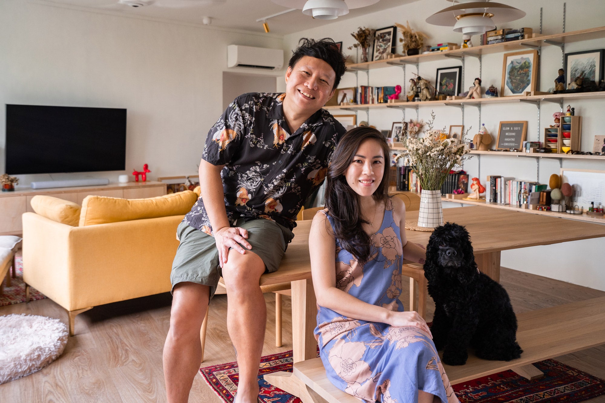 singapore couple in modern renovated resale home