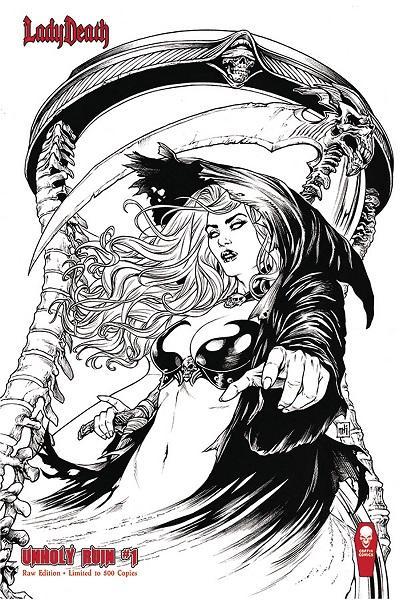 Lady Death Unholy Ruin 1 Raw Signed Limited Edition Forbidden Geek