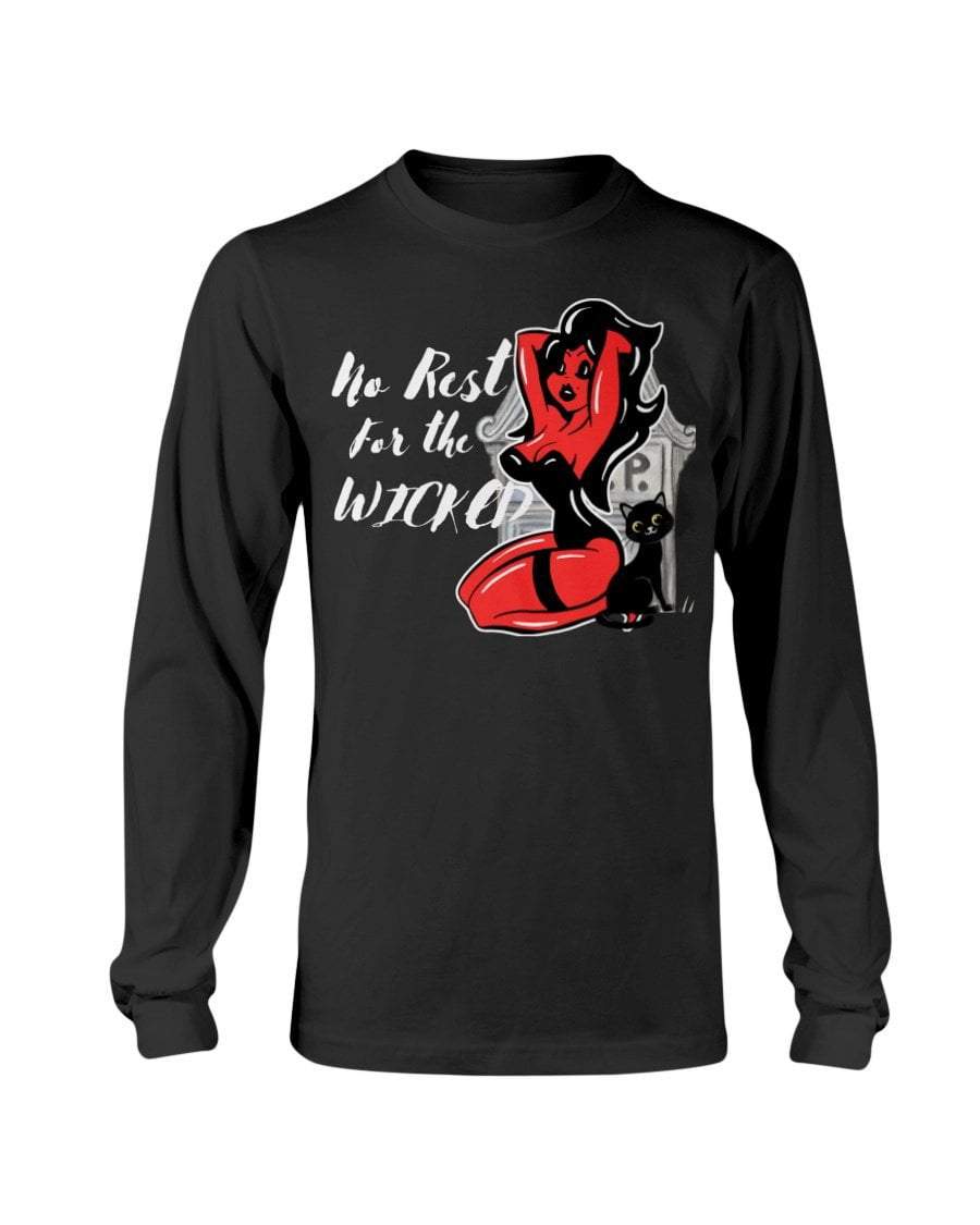 No Rest for the Wicked Devil Girl Juniors T-Shirt | Forbidden Geek