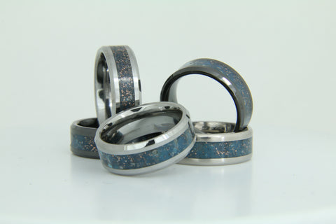 Resin inlay rings (tungsten, black ceramic, and titanium)