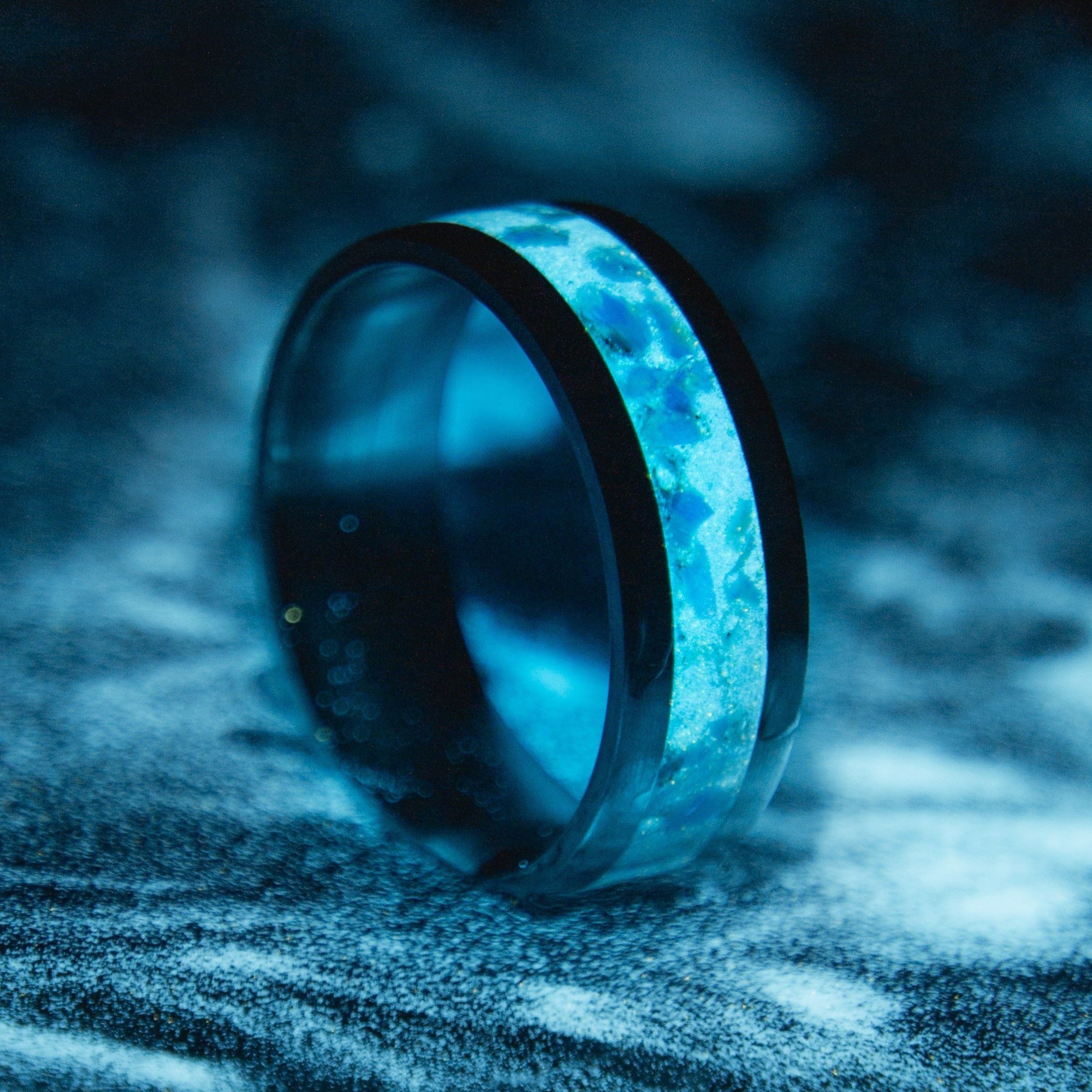 Image of Custom Titanium Glowstone Ring