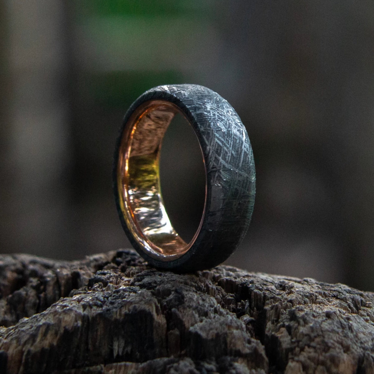 Gibeon Meteorite Wedding Band