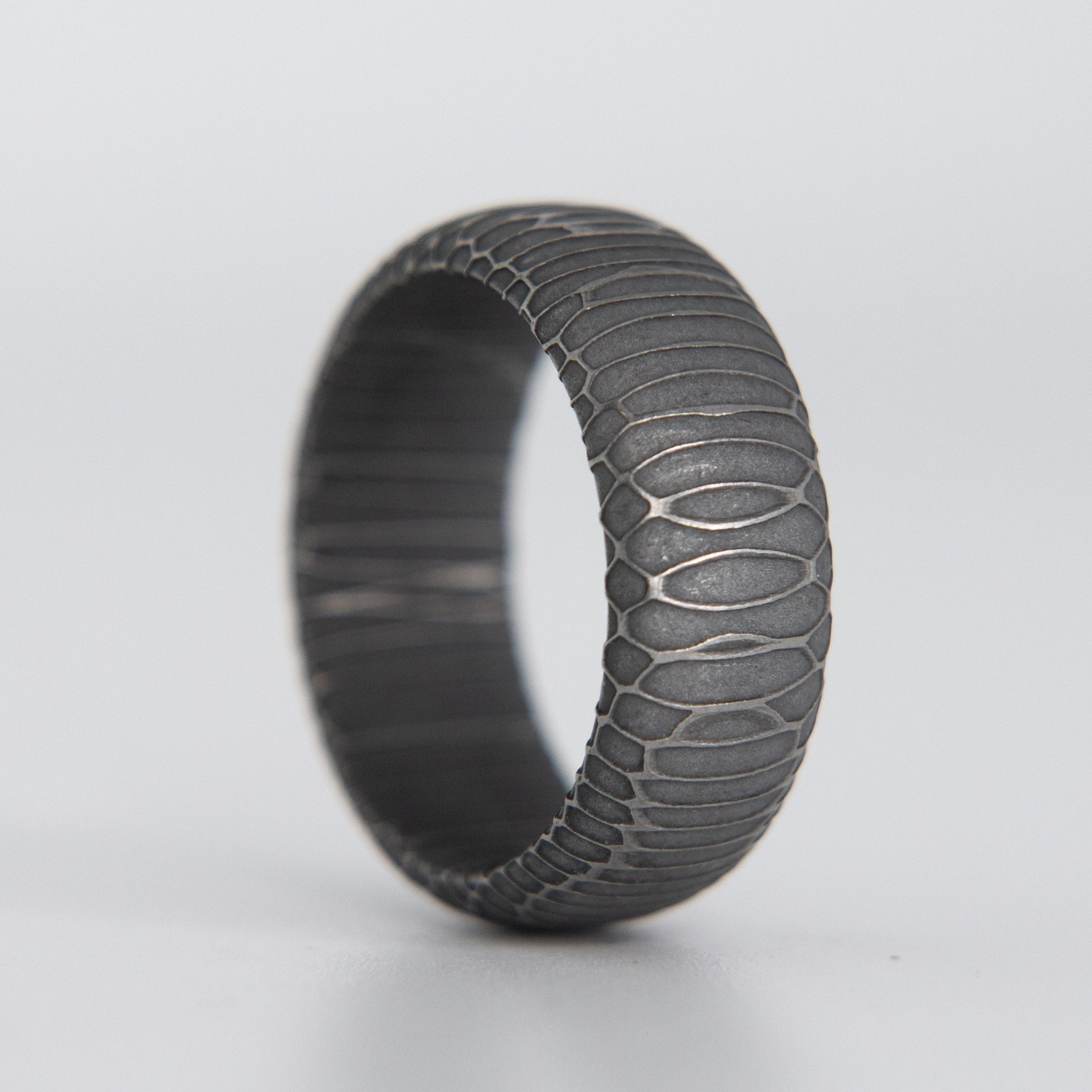 Image of Spirograph Damascus Steel Ring