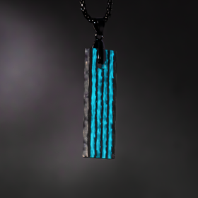 Glow in the Dark Mystical Gem Pendant Necklace - Blue