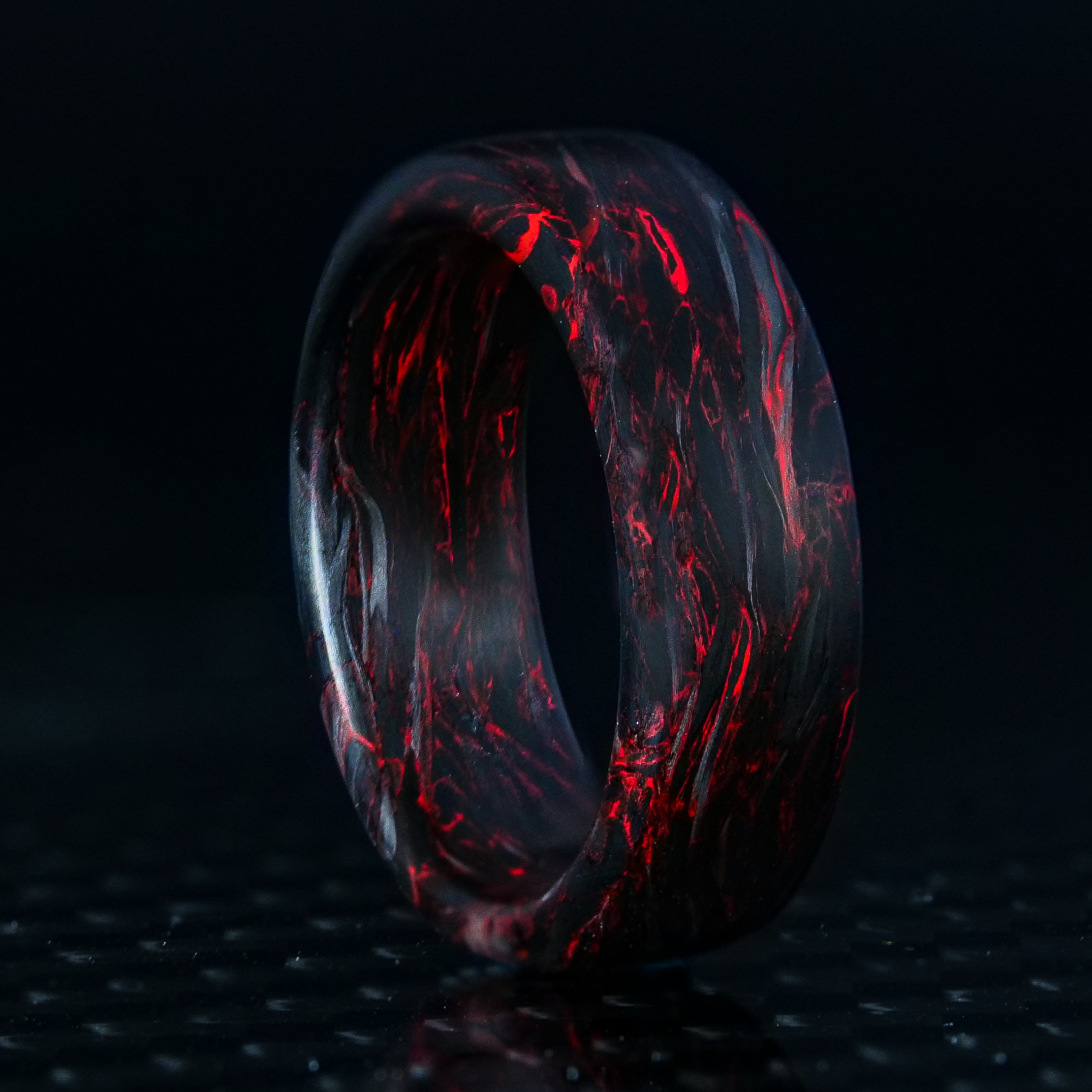 Image of Red Burl Carbon Fiber Ring