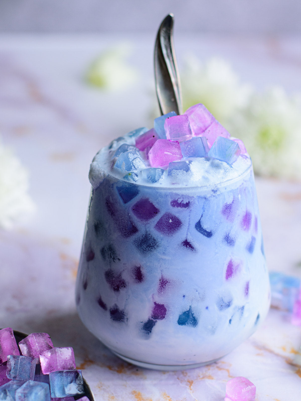 Butterfly Pea and coconut milk drink recipe