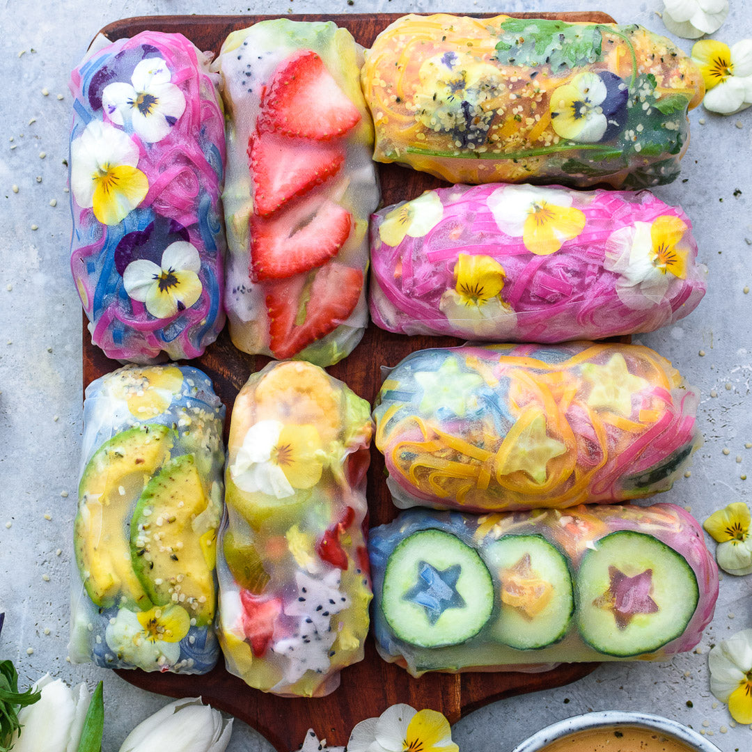 Easy colorful spring rolls