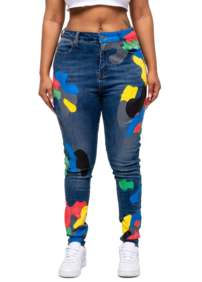 Women Blue Camo Denim | Filthy Wealth – Filthy wealth clothing