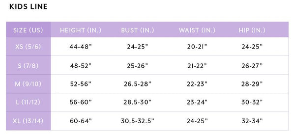 Hayden Girls Size Chart – Smock Candy