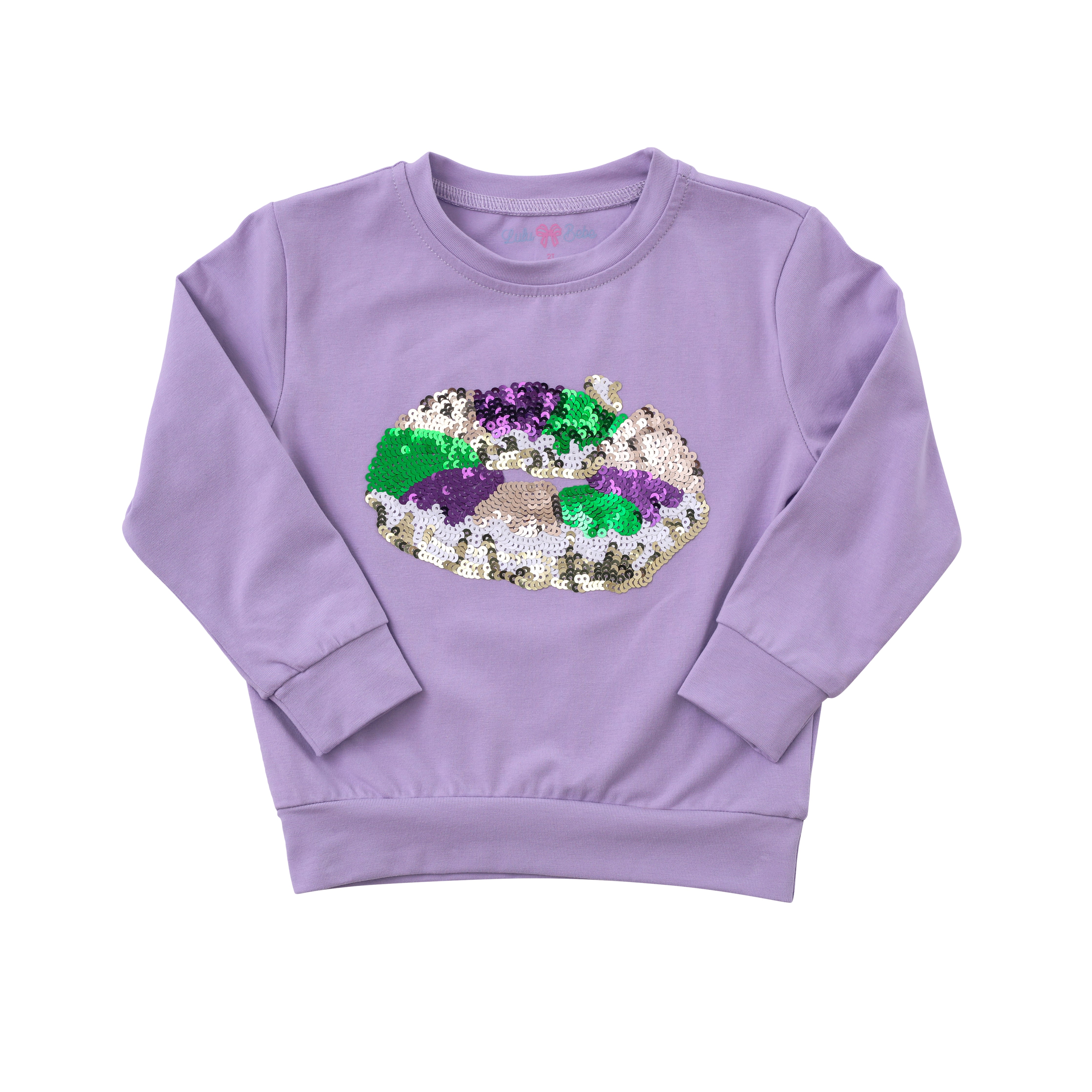 Mardi Gras Sweatshirt with Smiley Sequin Patches (Each) – Mardi Gras Spot