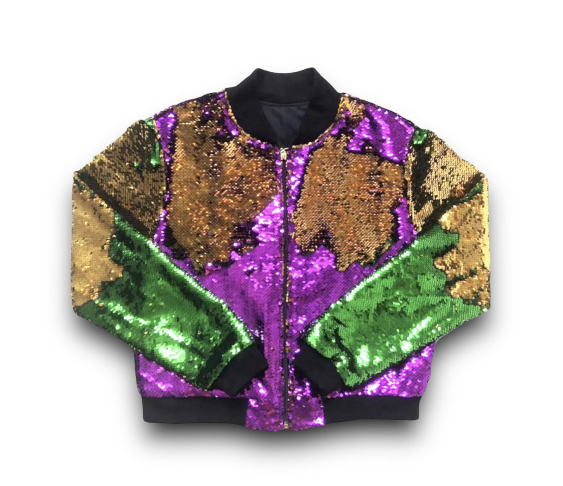 Mardi Gras Color Block Sequin Blazer – Smock Candy