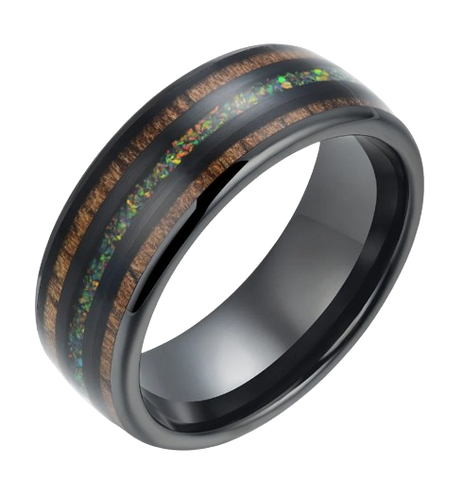 Tungsten Wood Wedding Bands