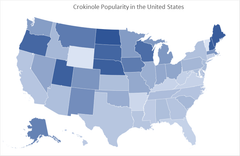 Crokinole US Map Midwest Northwest North South East West