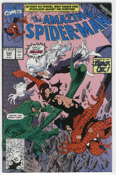 Amazing Spider-Man #342 The Black Cat and Scorpion! VFNM – East Bay Comics