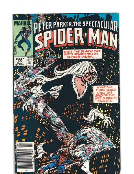 Spectacular Spider-Man #90 early Black Cat & Venom Costume News Stand –  East Bay Comics