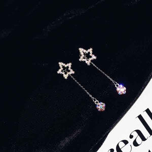 Star crystal earrings