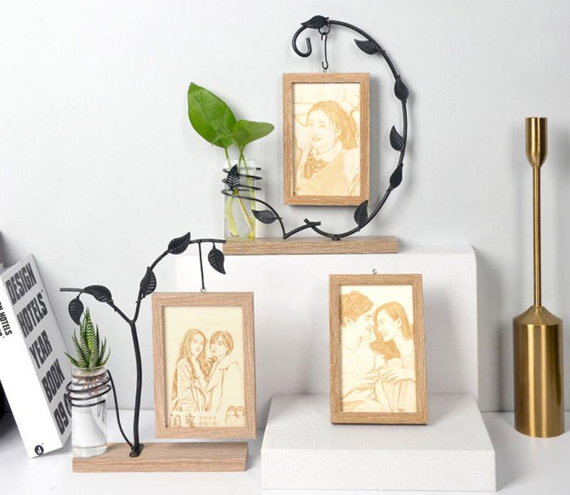 personalised woodcut photo frame