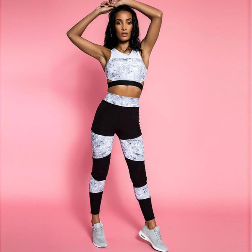 marble print workout leggings