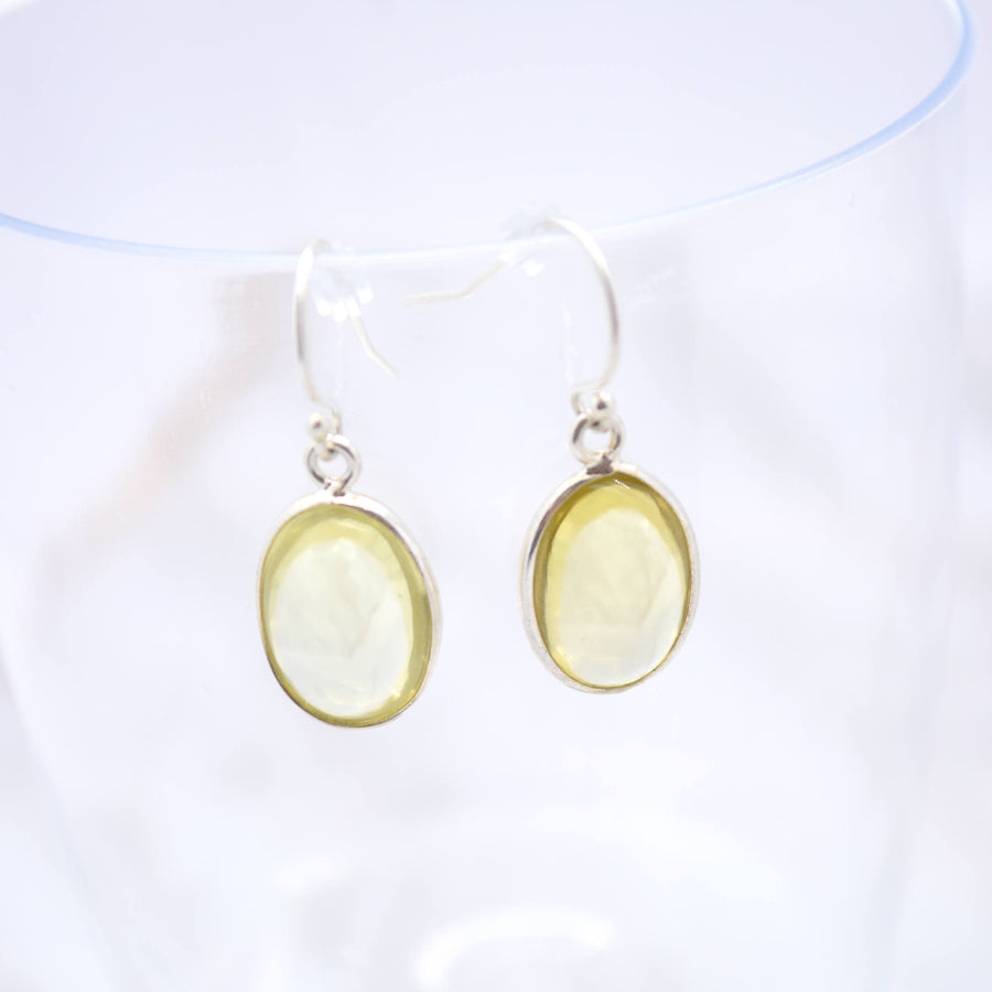 Lemon Quartz Dangle Earrings