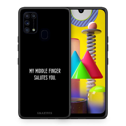 Θήκη Samsung M31 Salute από τη Smartfits με σχέδιο στο πίσω μέρος και μαύρο περίβλημα | Samsung M31 Salute case with colorful back and black bezels