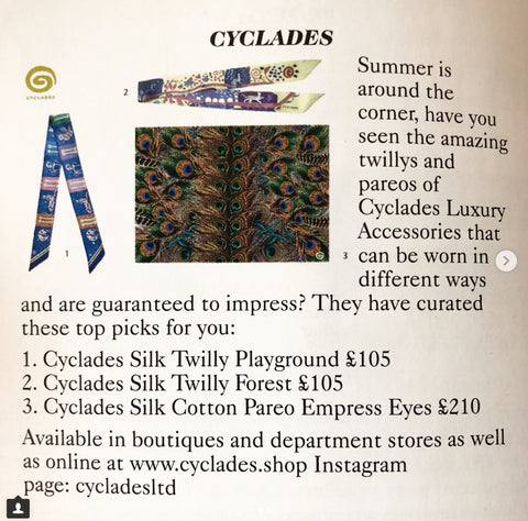 Cyclades Vogue May Issue Twilly Pareo