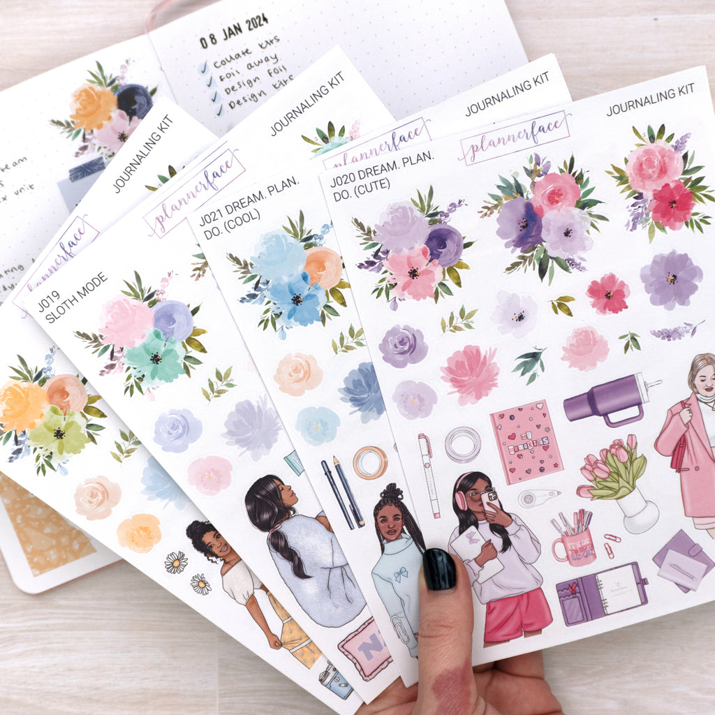Decorative journalling sticker kits