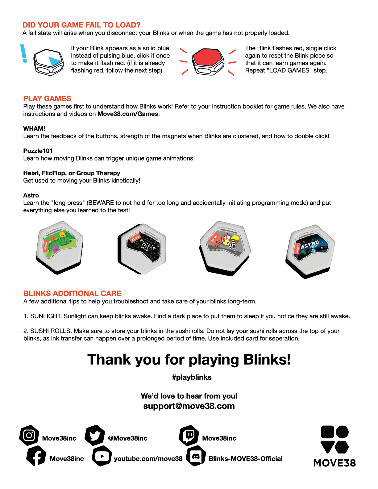 Blinks Support page 2