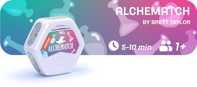 Alchematch is a 10-30 minute game for 1 or more players