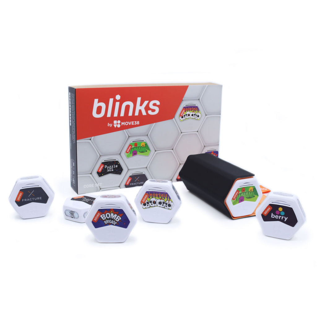 Blinks Core Set includes Fracture, Mortals, WHAM, Bomb Brigade, Berry, and Puzzle 101