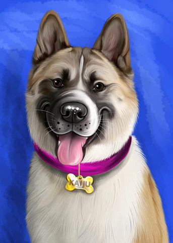 dog portrait painting