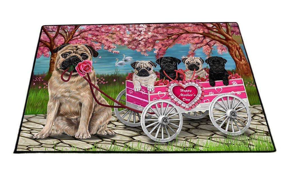 Pug Dog Floor Mat Personalized Anti-Slip Pet Door Mat Christmas NWT