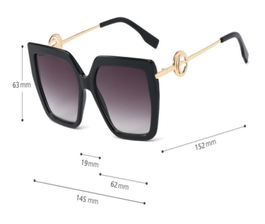 Stylish Big Frame Vintage Sunglasses - MQO 12 pcs