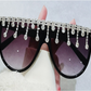 Diamond Studded Dangle Sunglasses - MOQ 50 pcs