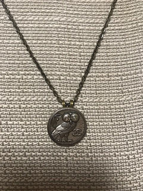 Chanel Upcycled Authentic Designer Button Owl Necklace – ShopHouseofMo