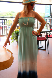 blue ombre maxi dress