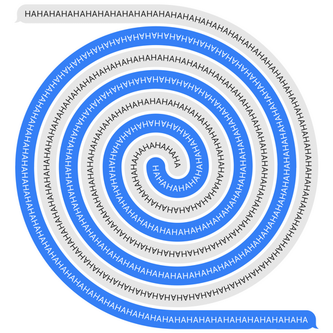 Pablo Rochat Spiraling Haha Text Art