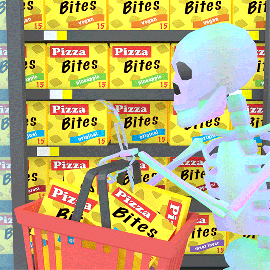 John Karel (@jjjjjohn) Skeleton Pizza Bites