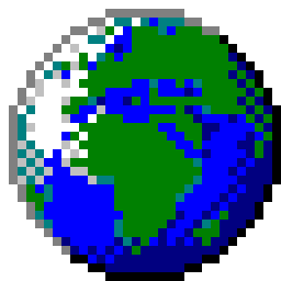 The Signs as Windows 95 Icons - Globe Icon - Sagittarius