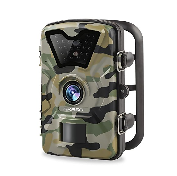 AKASO 12MP Trail Camera Night Vision 1080P Hunting Camera 120 Degree Wide Angle