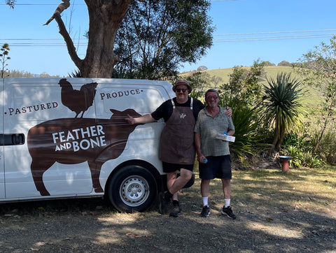 Hamish and Neville with the van Burraduc staff farm trip