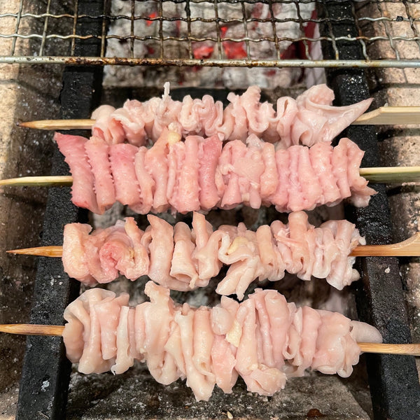 Norman Lee cockerel yakitori skin cooking