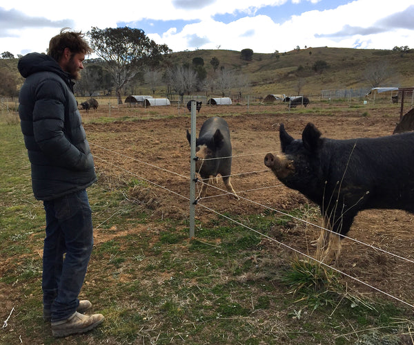 Todd with the Saulsbury boars