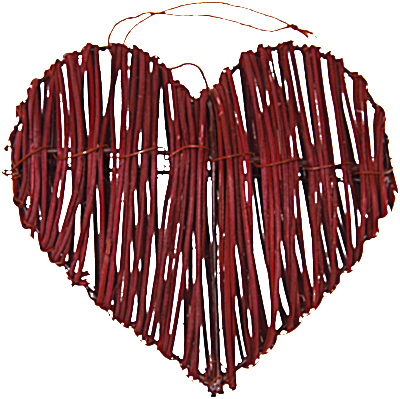 burgundy heart rattan diy crafts cherry decorations valentines day