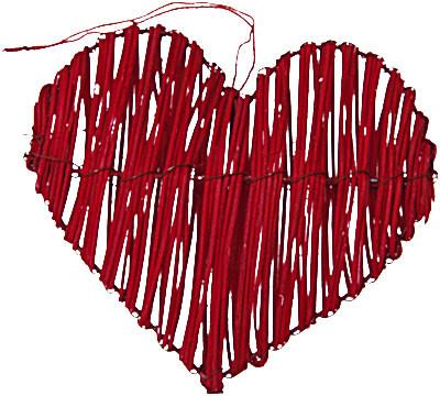 heart rattan diy crafts cherry decorations valentines day